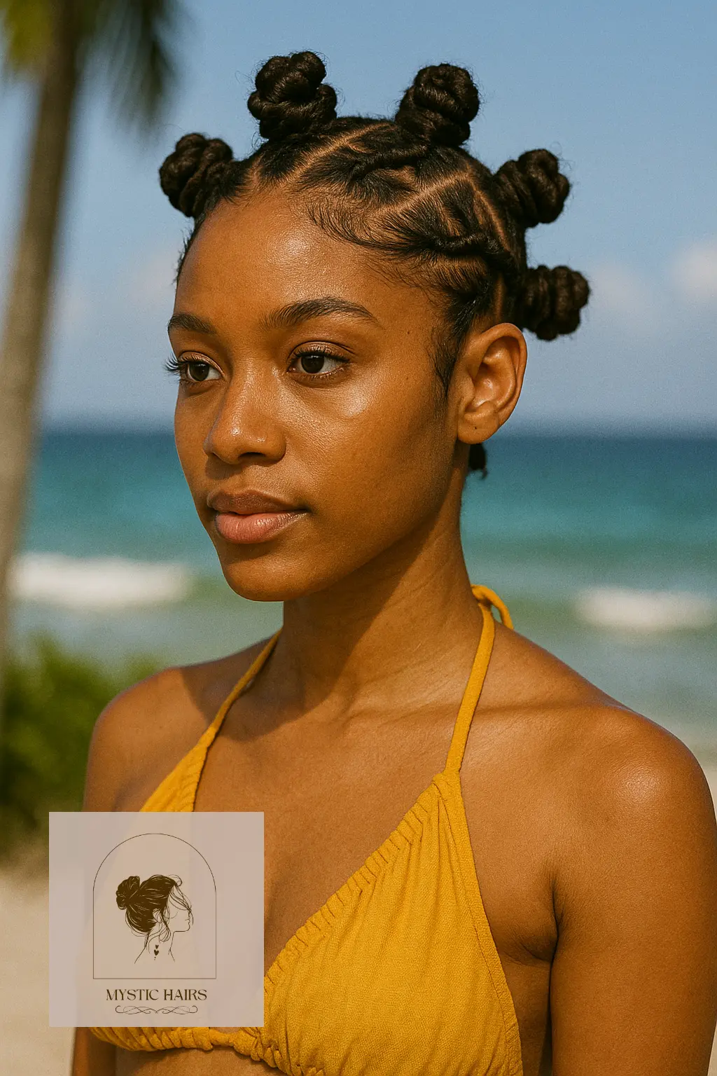Bantu Knots With Part Design