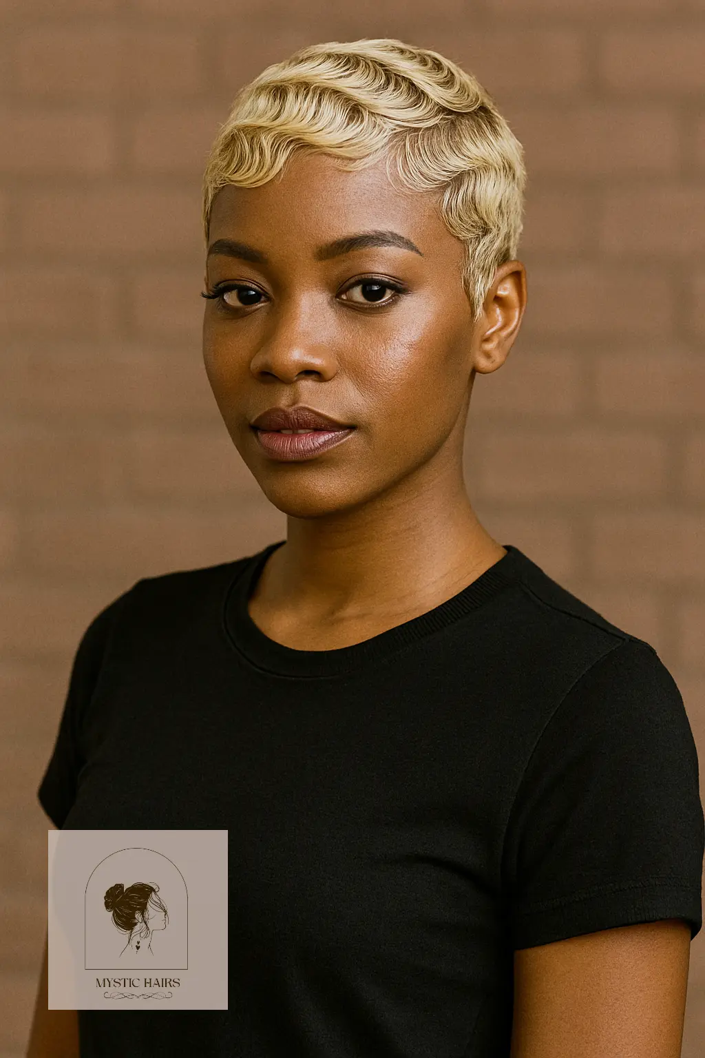 Blonde Pixie with Finger Waves