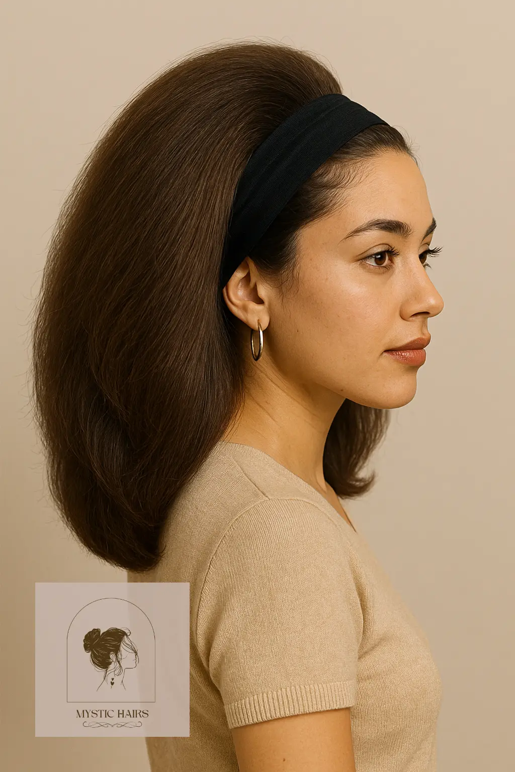 Blow-Dried Volume with Stretch Headband