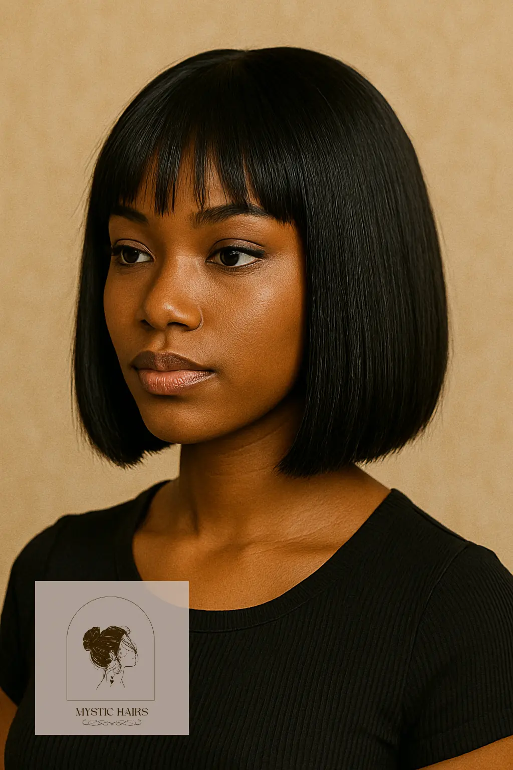 Blunt Cut Bob with Minimalist Bangs