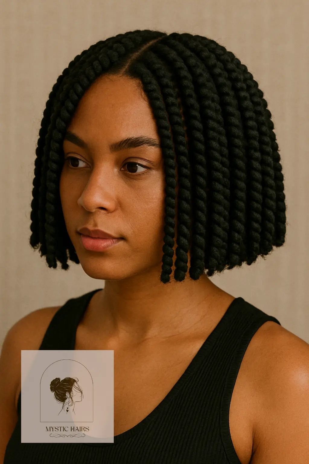 Blunt-Cut Short Crochet Twists