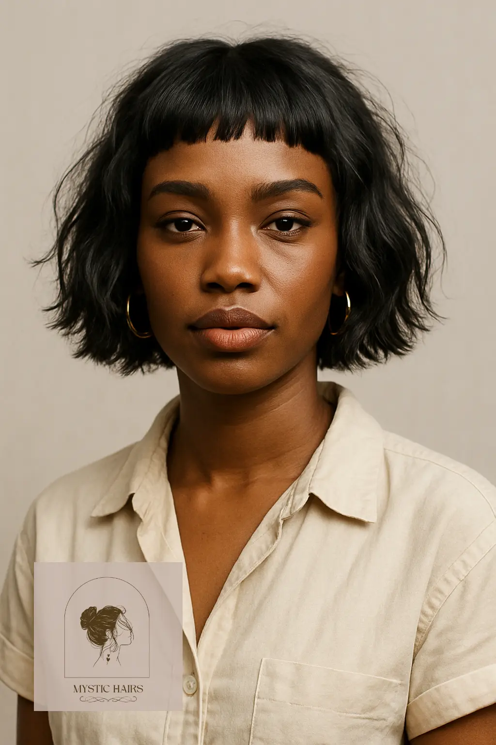 Bob with Baby Bangs and Undone Texture