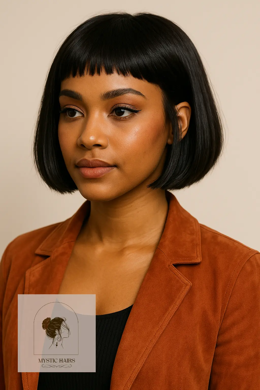 Bob with Micro Bangs and Tapered Ends