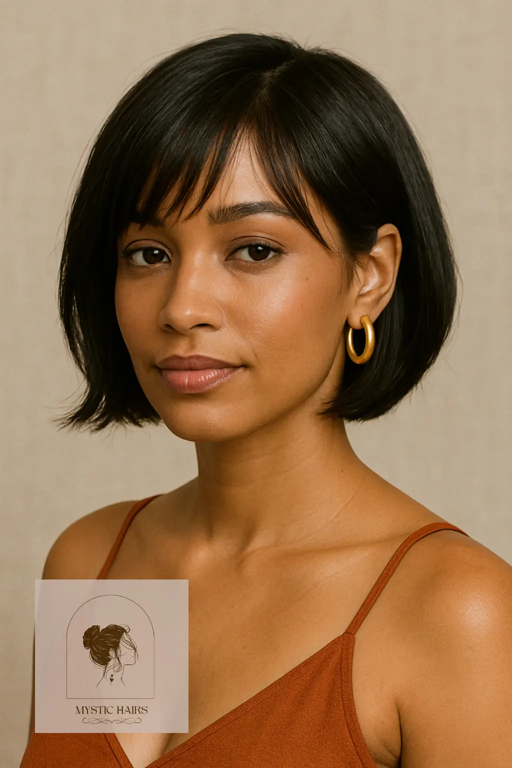 Bob with Side Tuck and Wispy Fringe