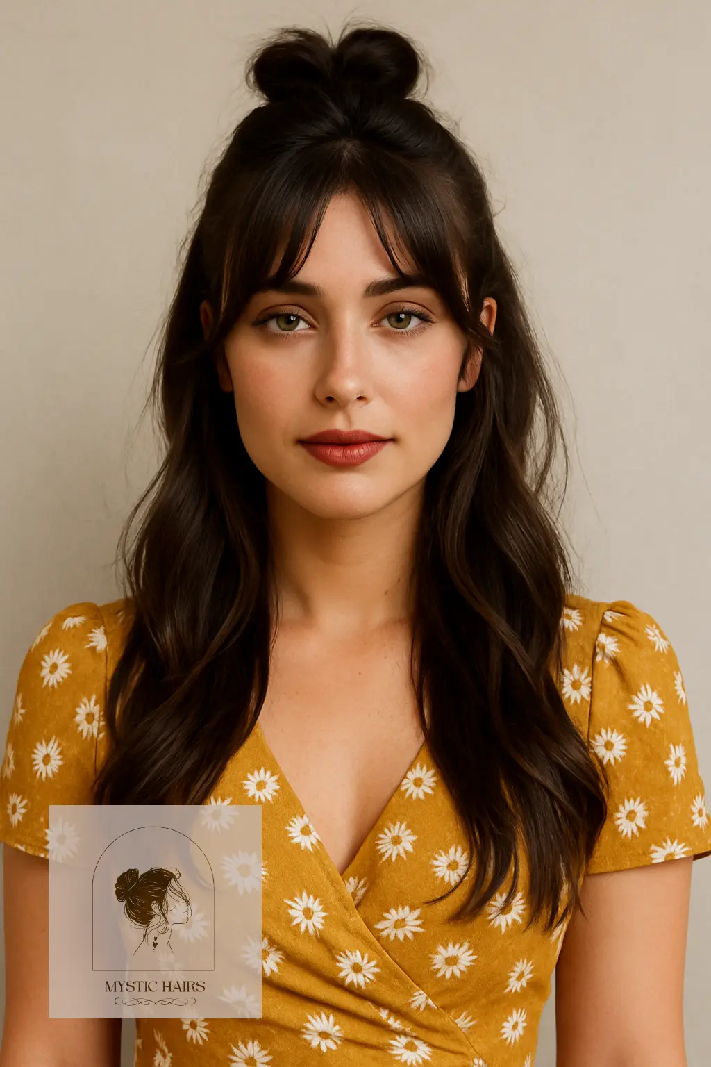 Bottleneck Bangs with Half-Updo