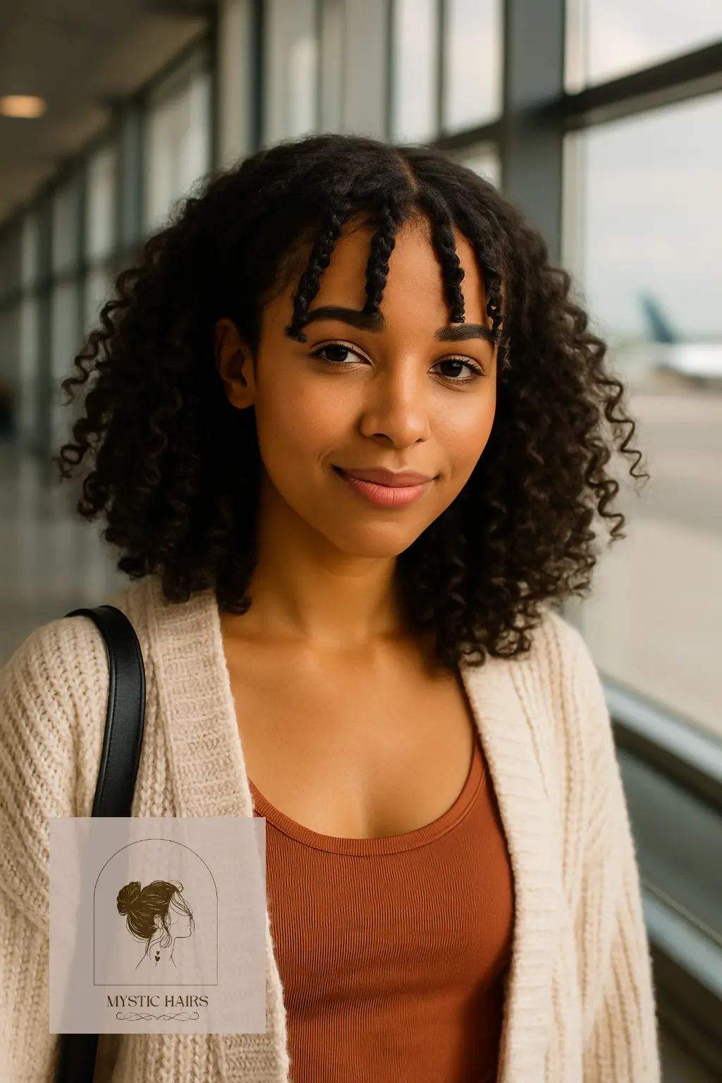Braided Bangs With Loose Curls