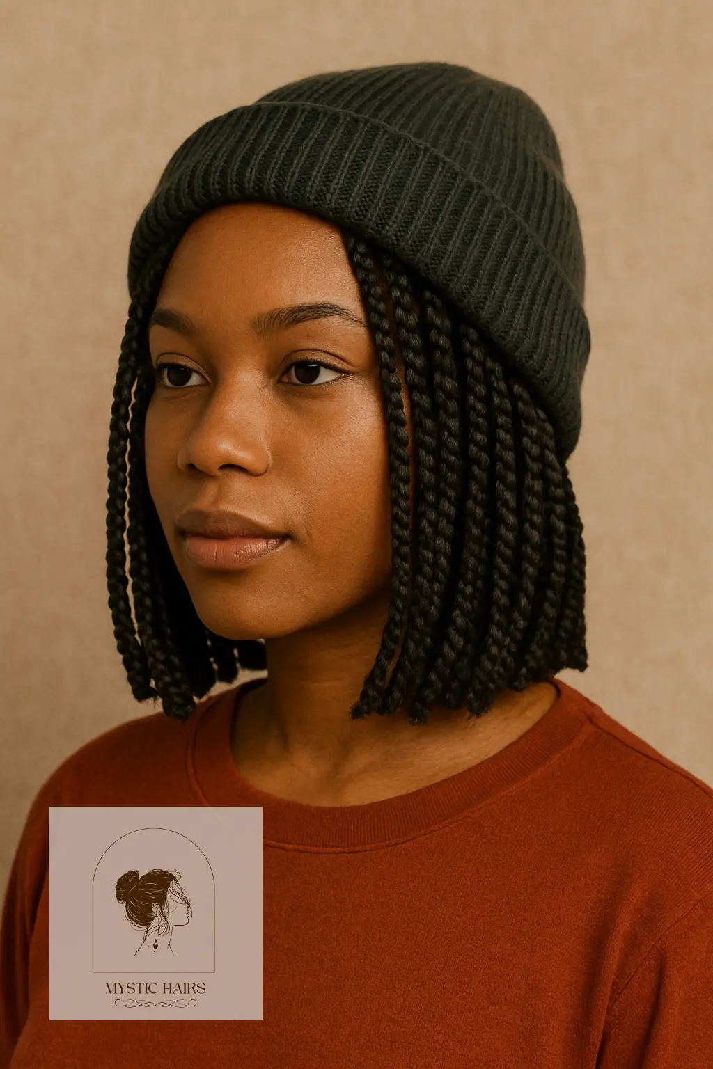 Braided Bob with Beanie Fit