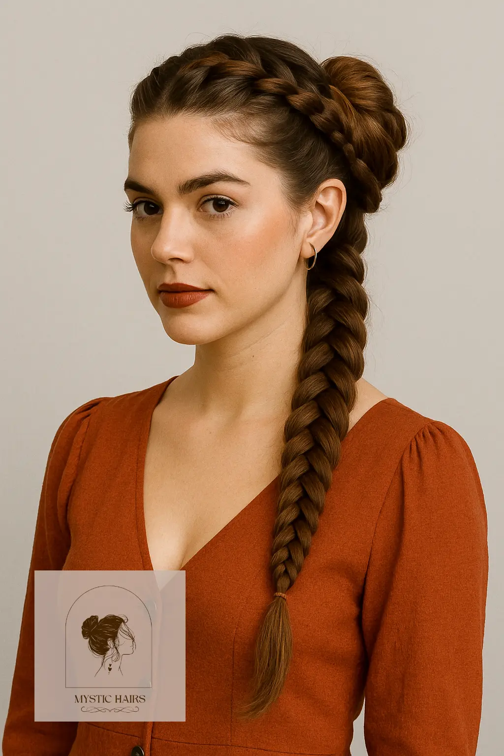 Braided Bun and Fishtail Combo