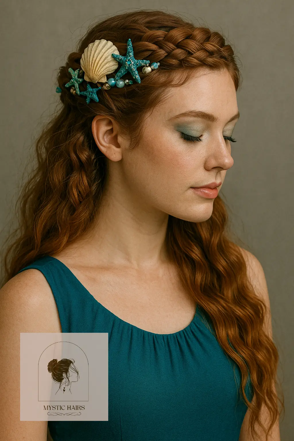 Braided Crown with Sea-Inspired Accessories