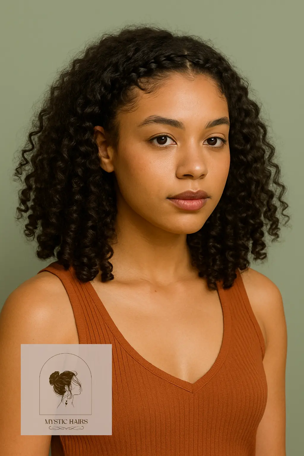 Braided Headband with Free Curls