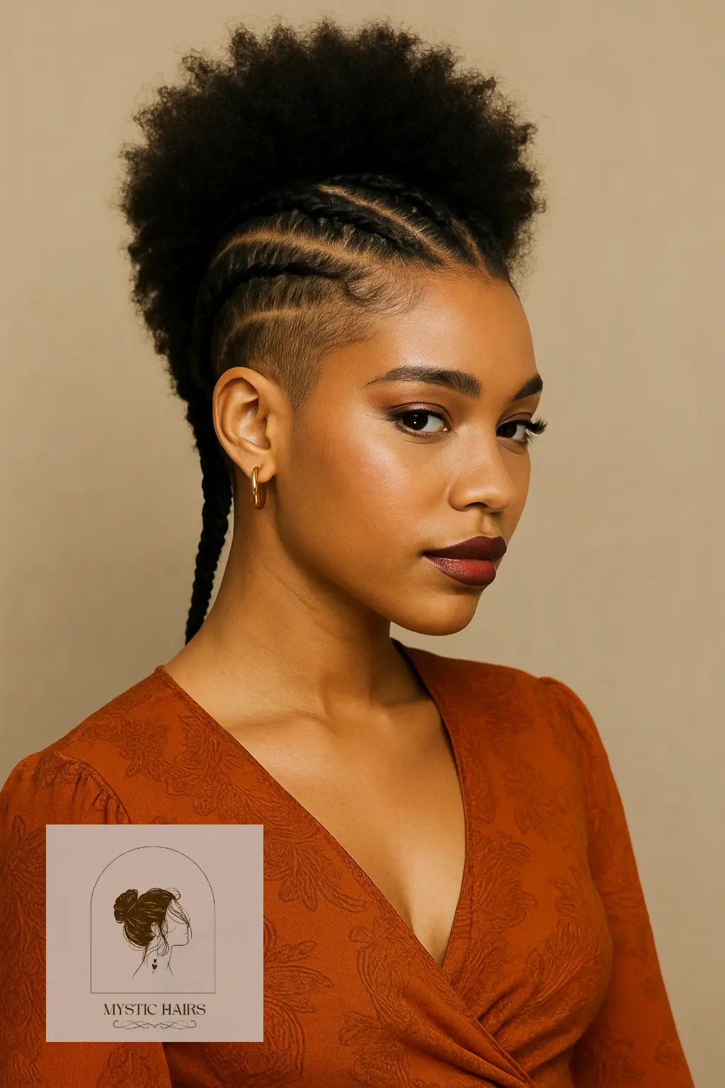 Braided Mohawk with Shaved Illusion
