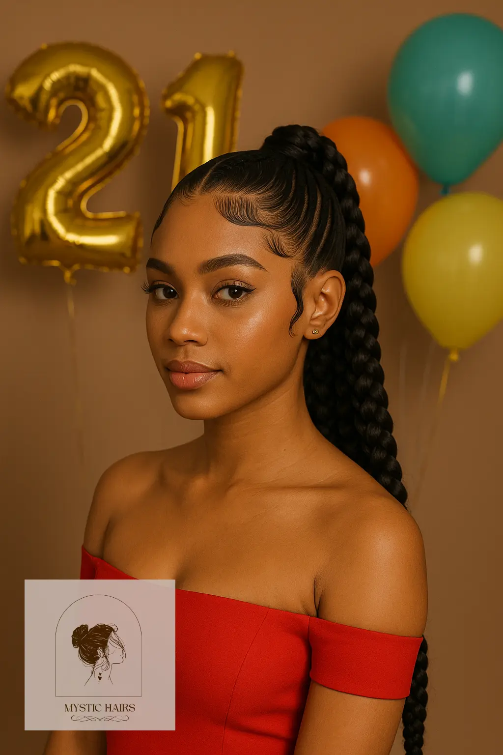 Braided Ponytail with Baby Hair Art