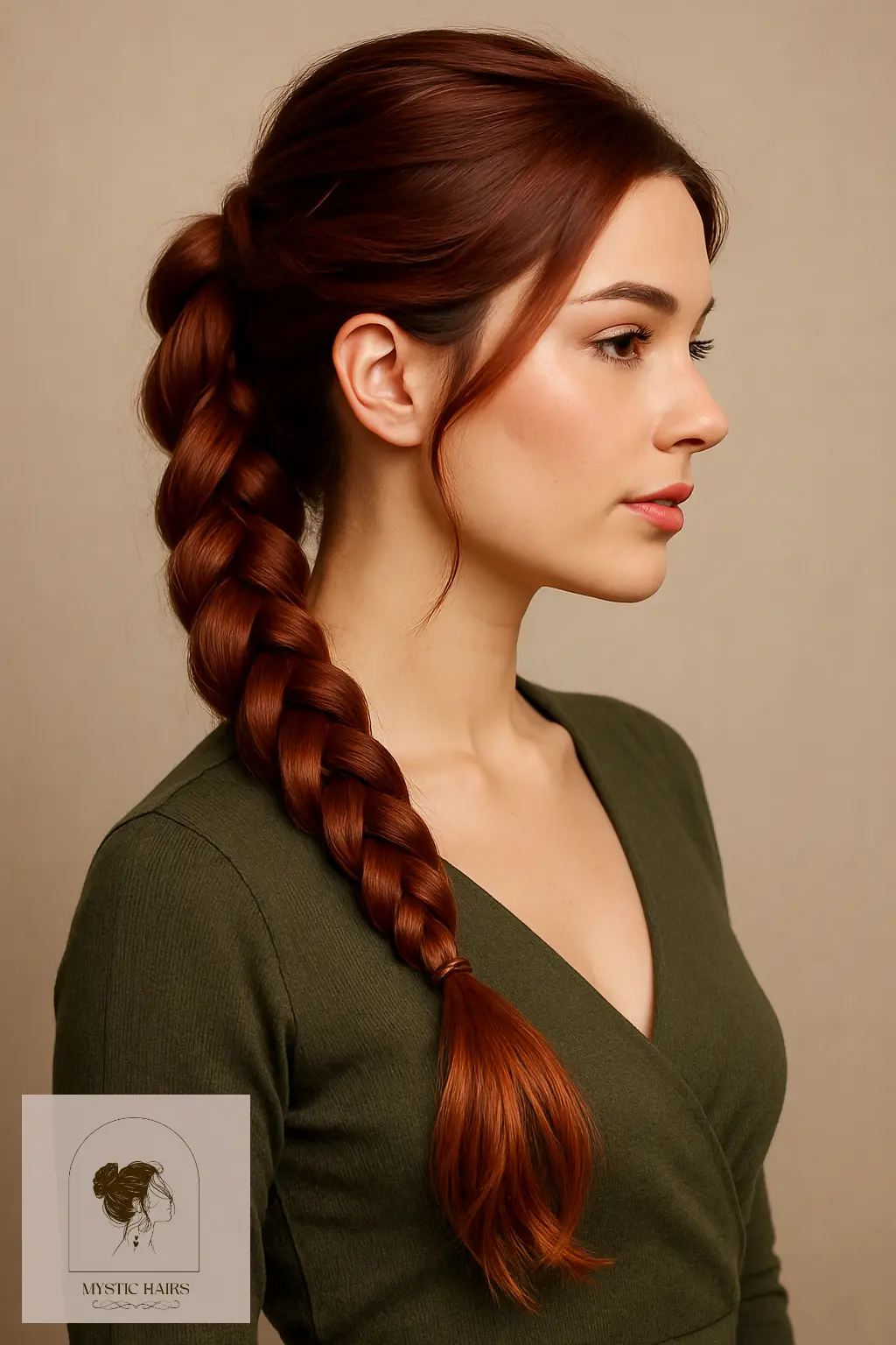 Braided Ponytail with Brightened Ends