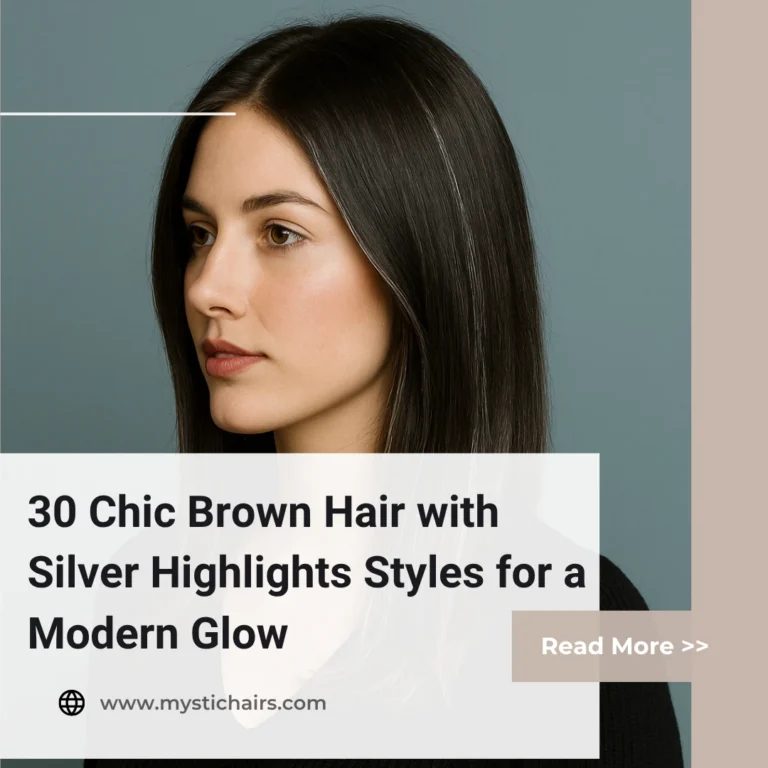 Brown Hair with Silver Highlights