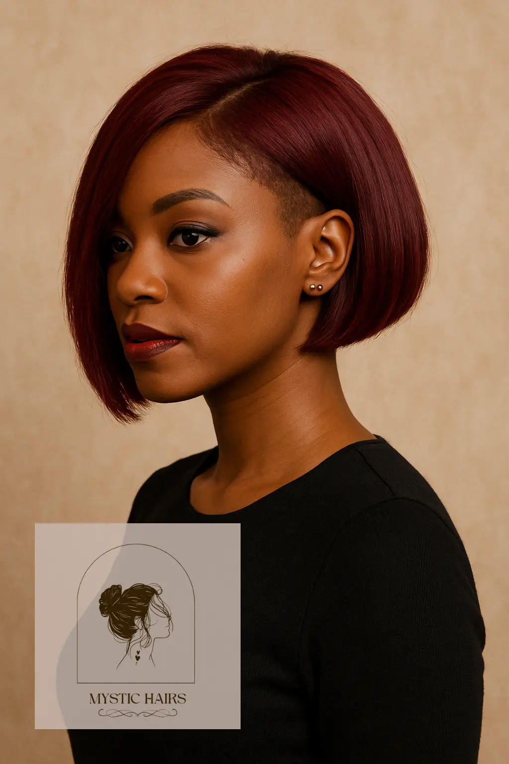 Burgundy Bob with Undercut