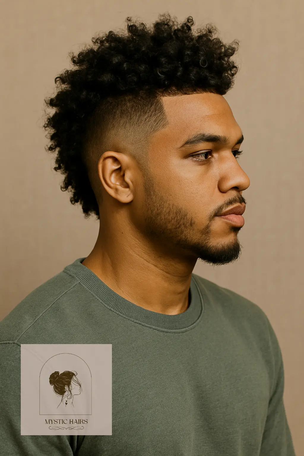 Burst Fade with Curly Mohawk