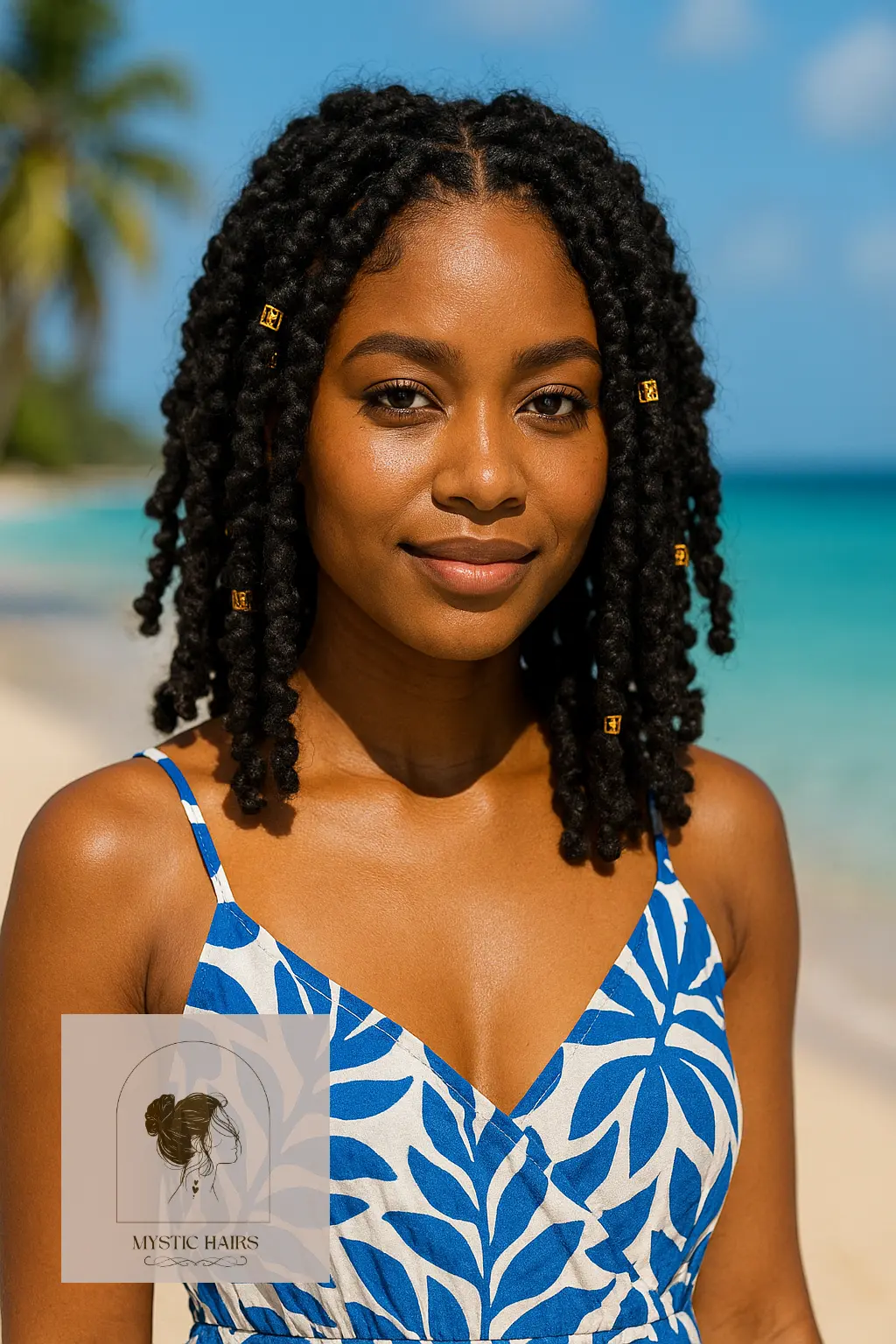Butterfly Locs With Gold Cuffs