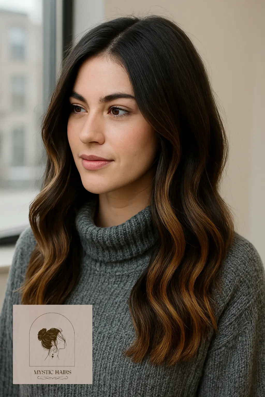Caramel Melt on Dark Brunette
