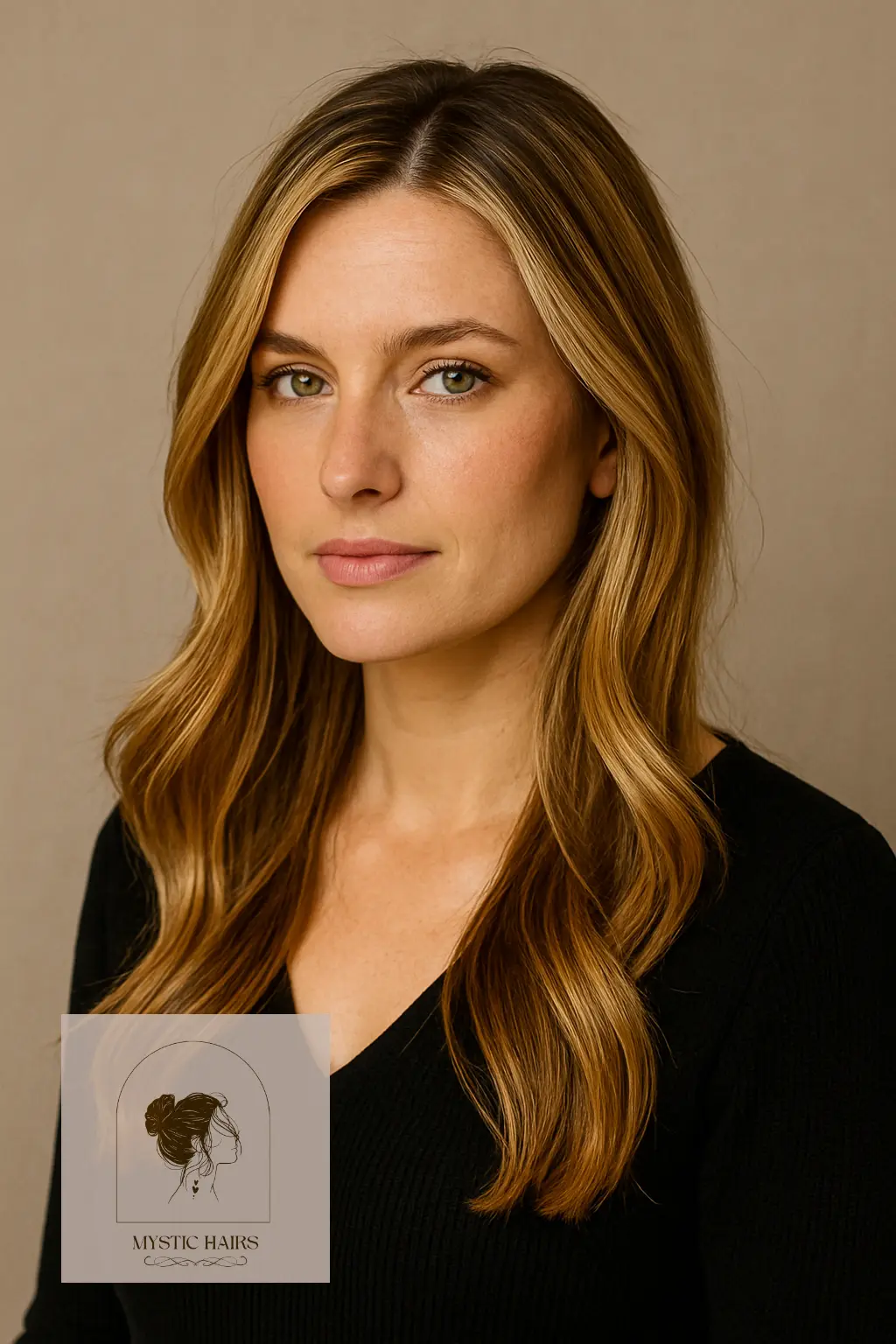 Caramel-Toned Partial Highlights