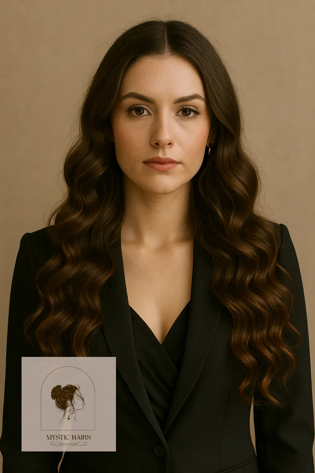 Cascading Curls with Middle Part