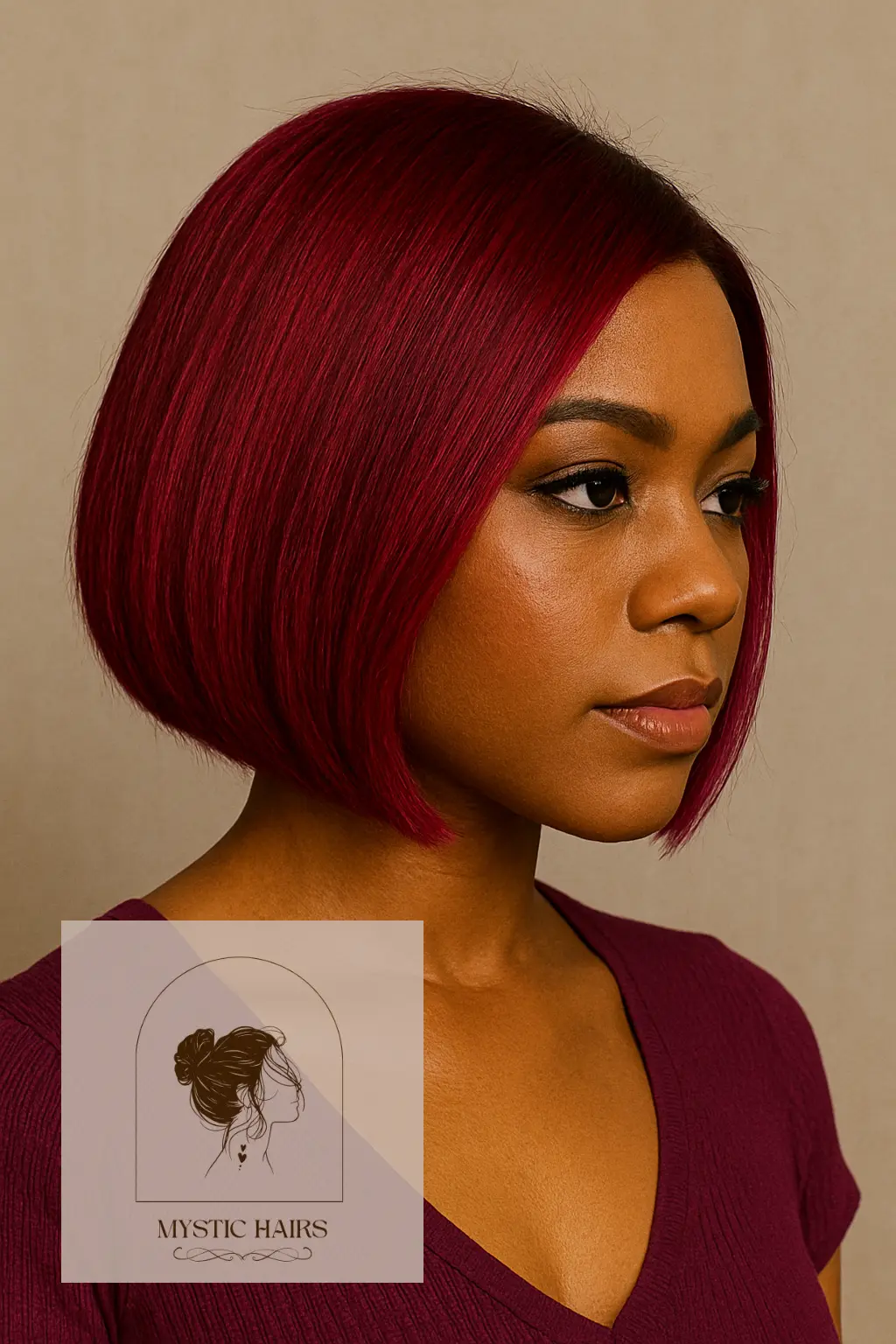 Chin-Length Bob with Magenta Blend