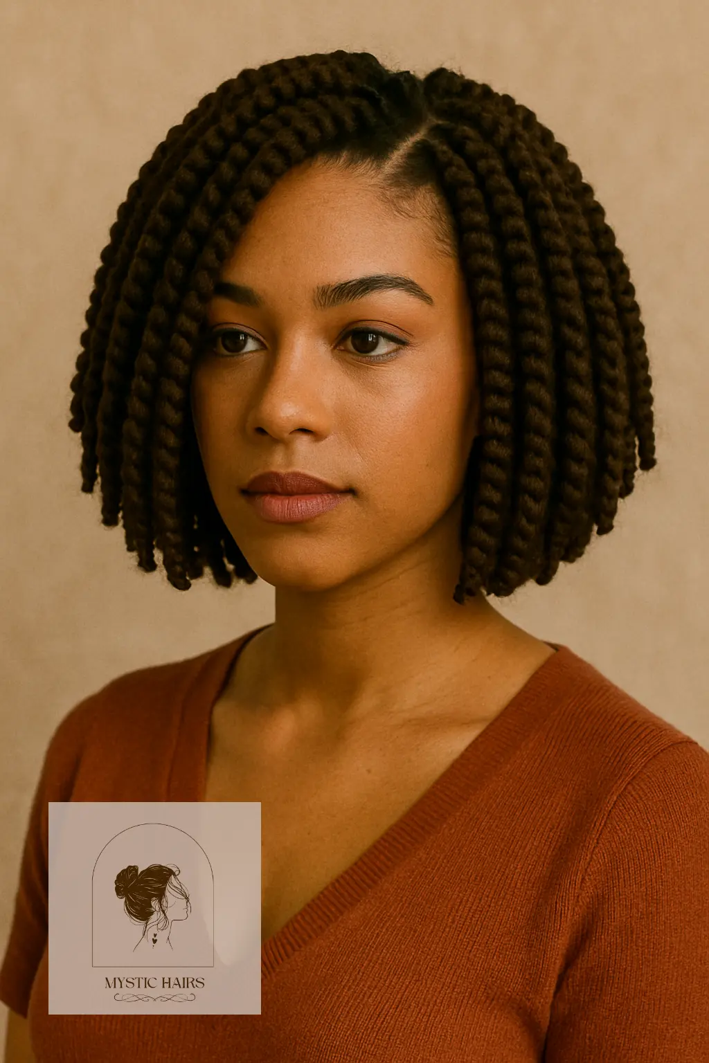 Chin-Length Crochet Twist Bob
