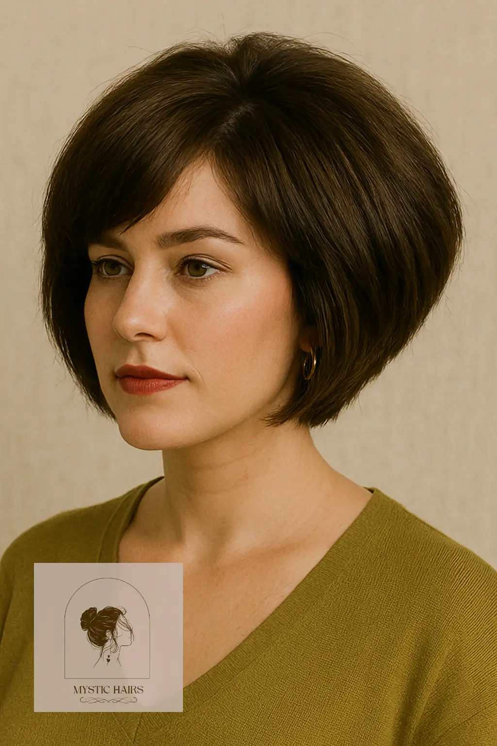 Chin-Length Stacked Bob with Full Volume
