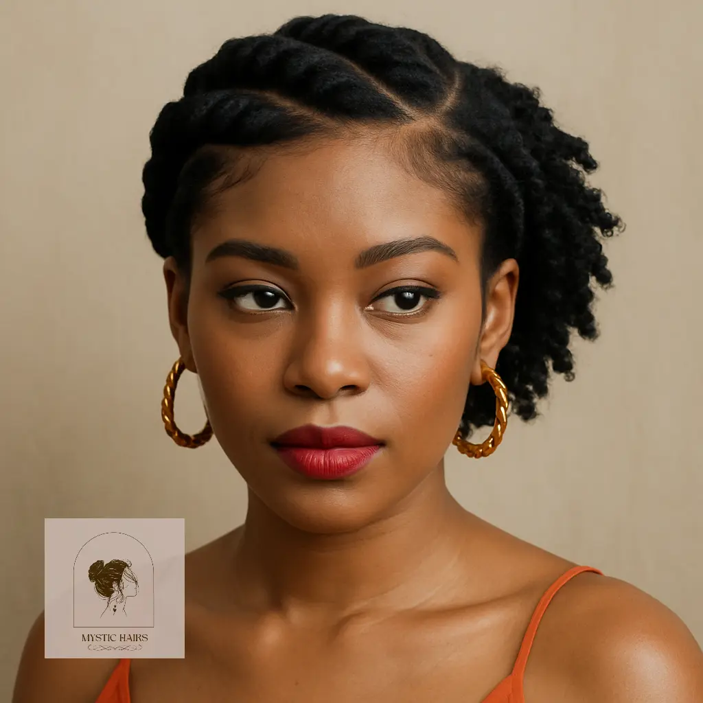 Chunky Flat Twists with Side Part