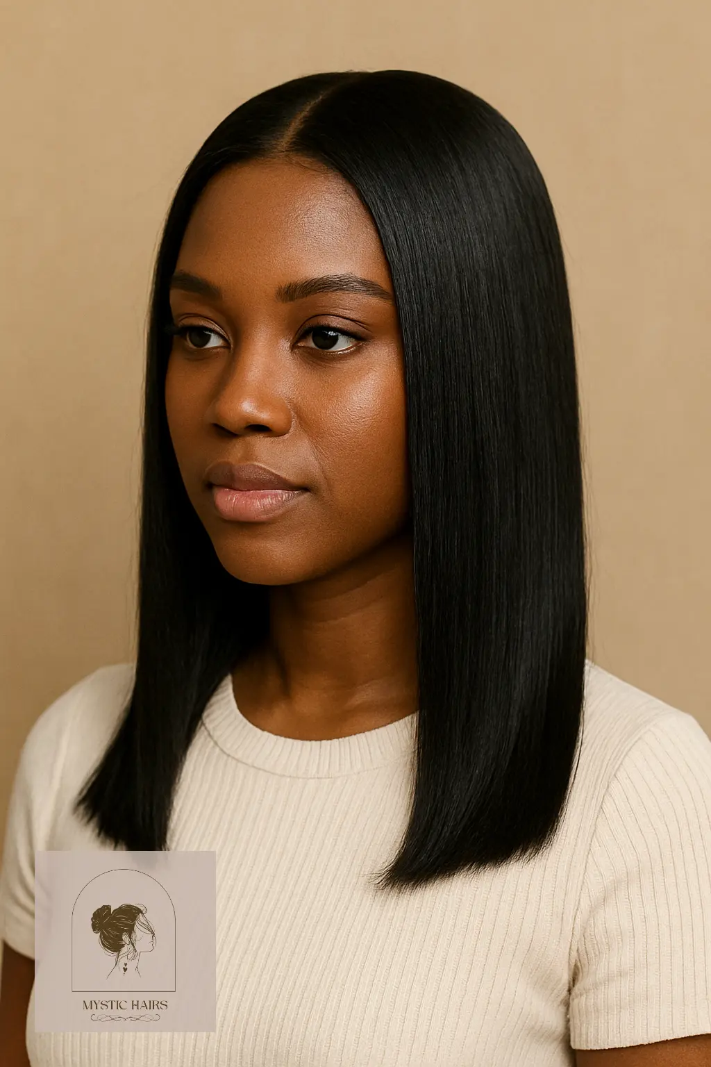 Classic Middle Part with Silk Press