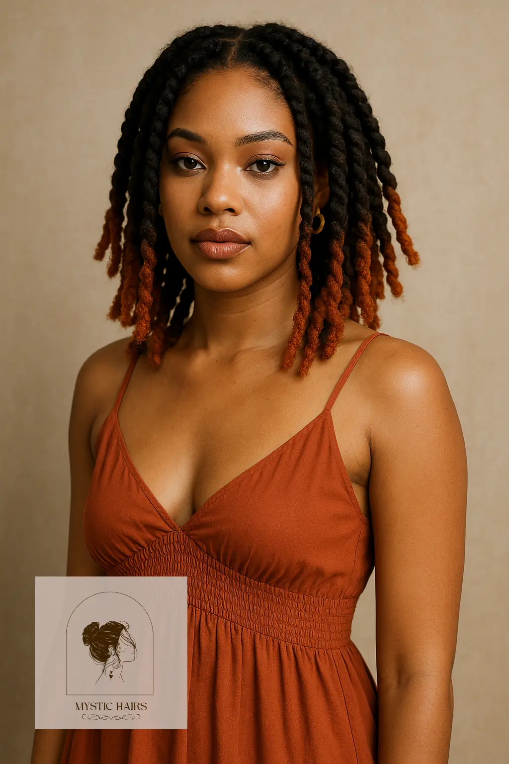Colored Tips on Mid-Length Locs