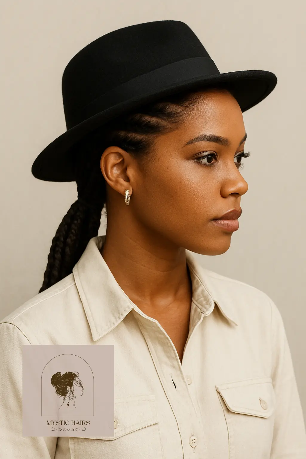 Cornrow-Inspired Flat Braids
