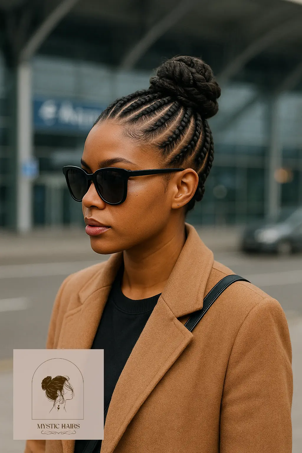 Cornrows into Twisted Bun