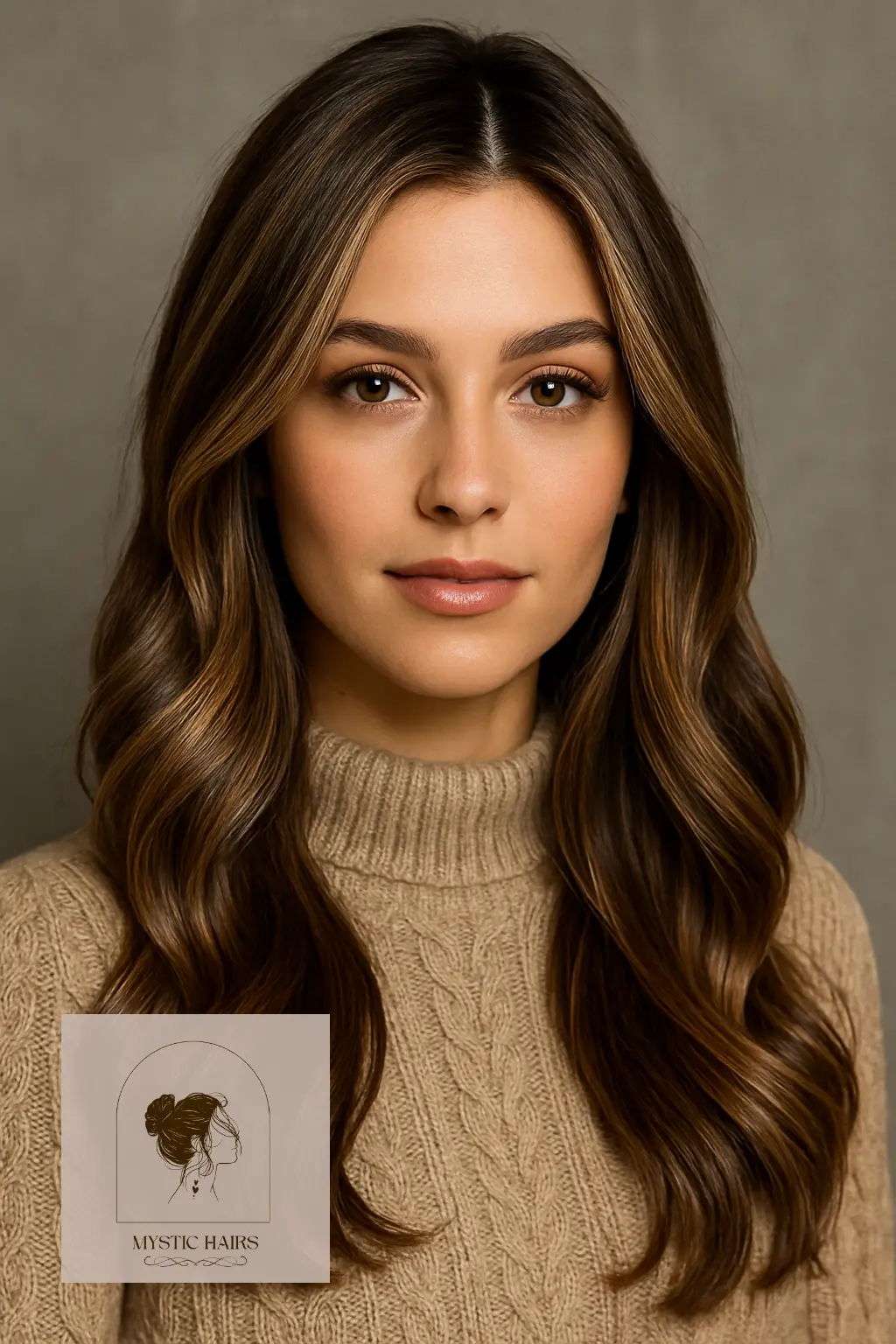 Creamy Mocha Highlights Throughout Hair