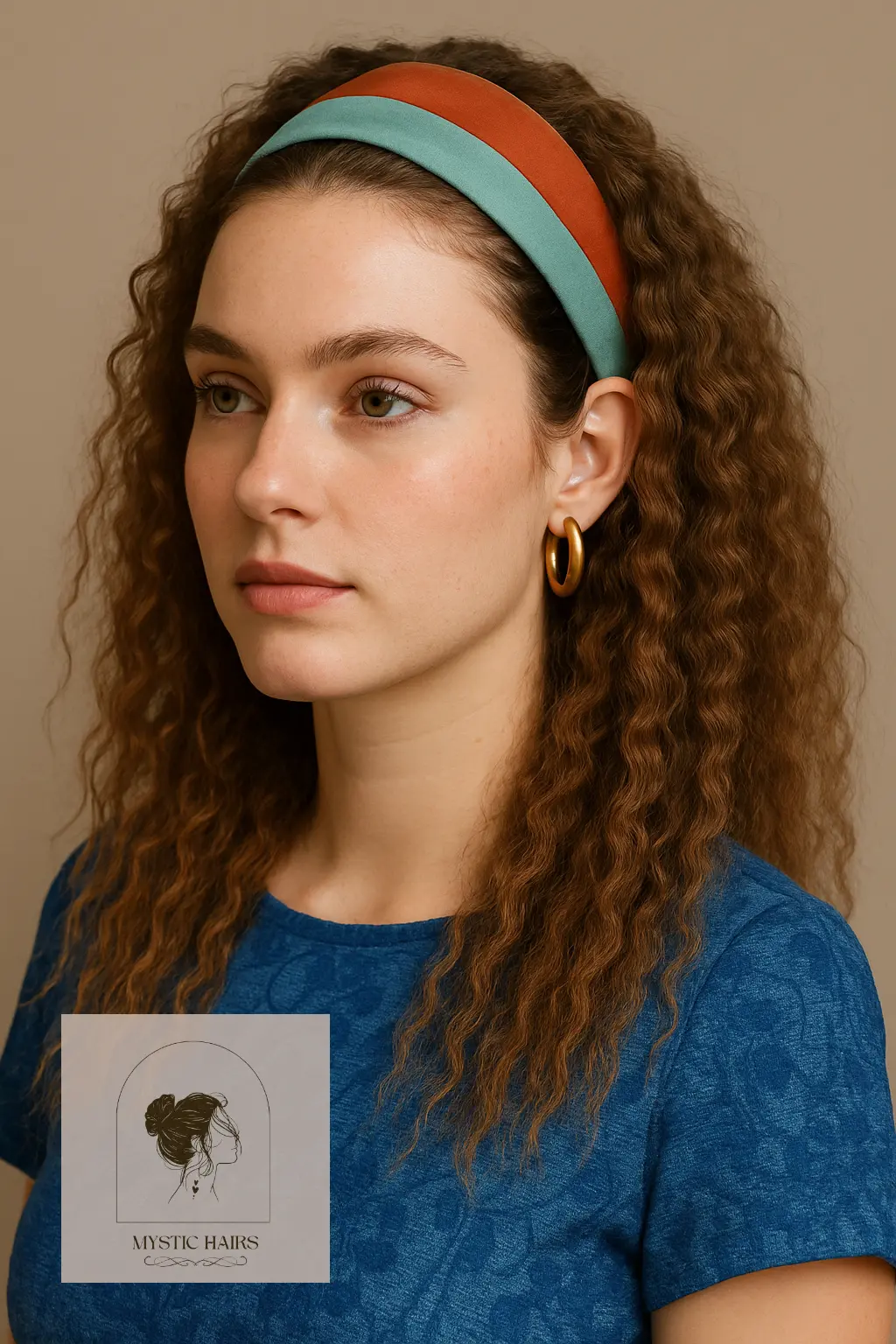 Crimped Hair with Color-Block Headband