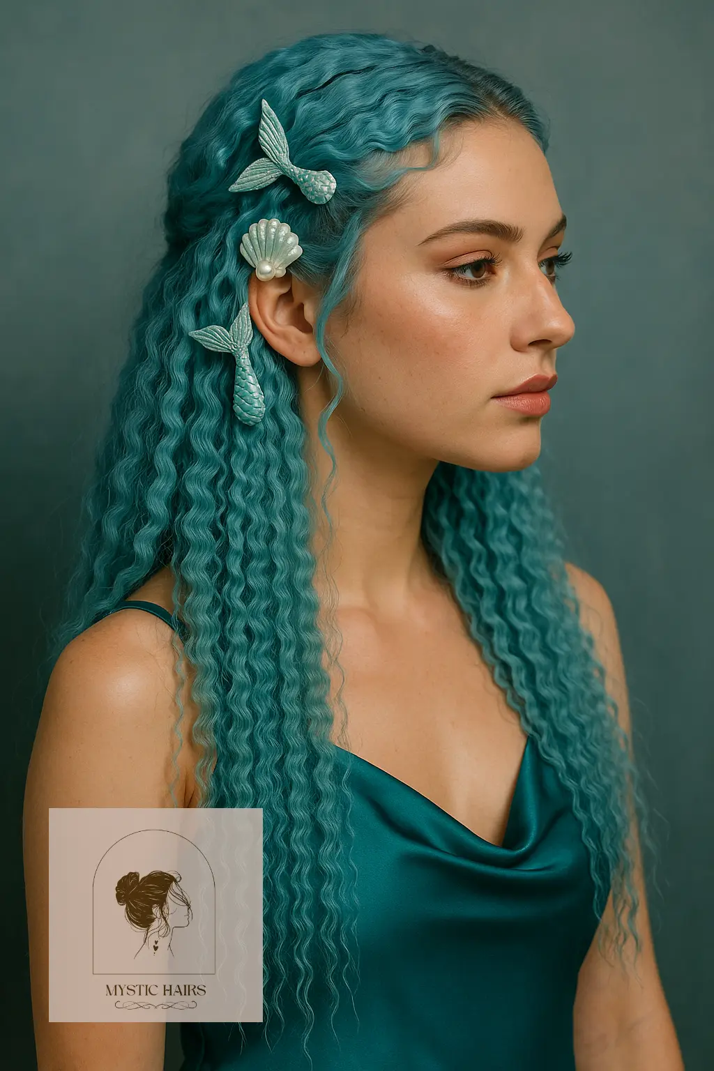 Crimped Texture with Mermaid Hair Clips