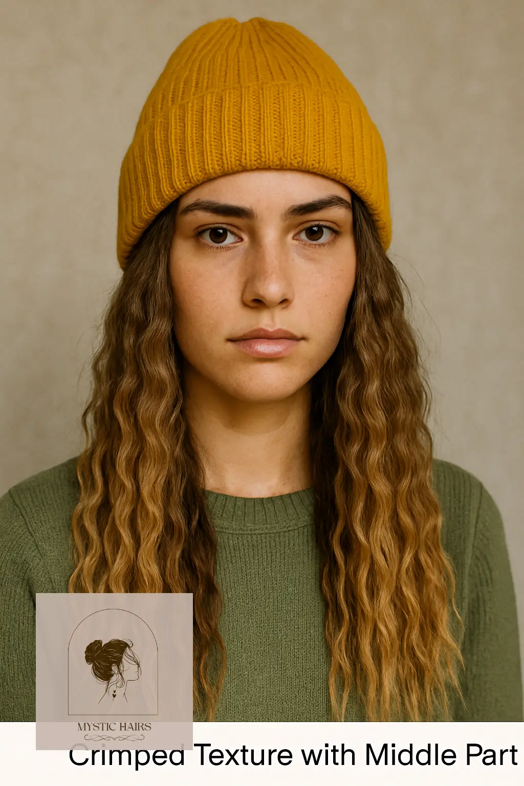 Crimped Texture with Middle Part