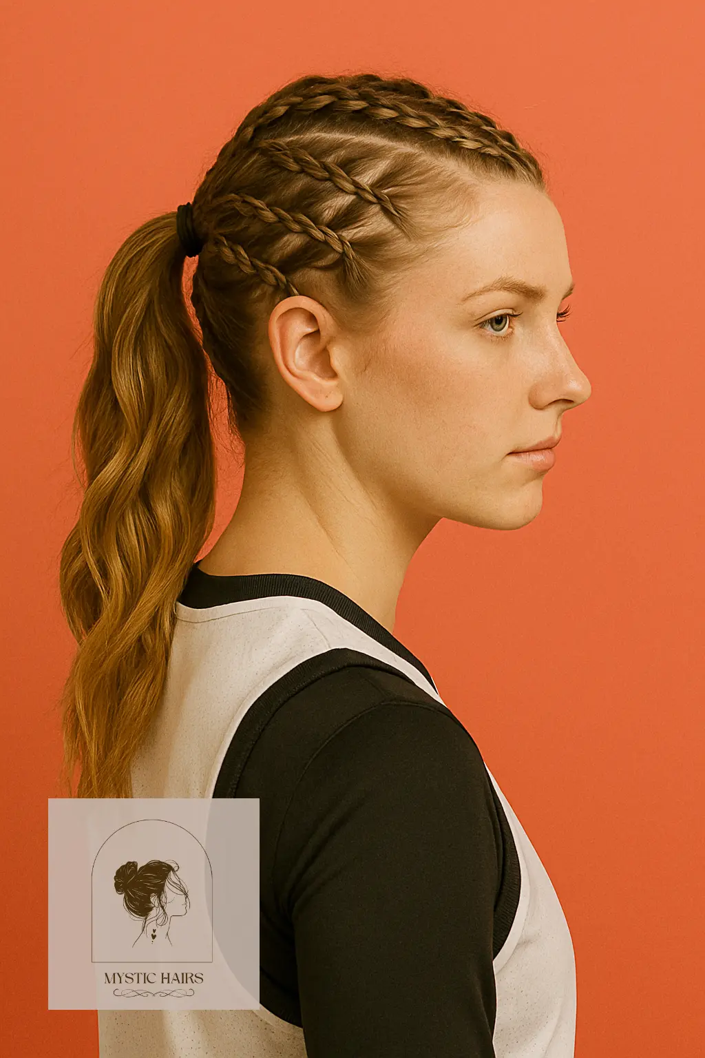 Criss-Cross Braids into Ponytail