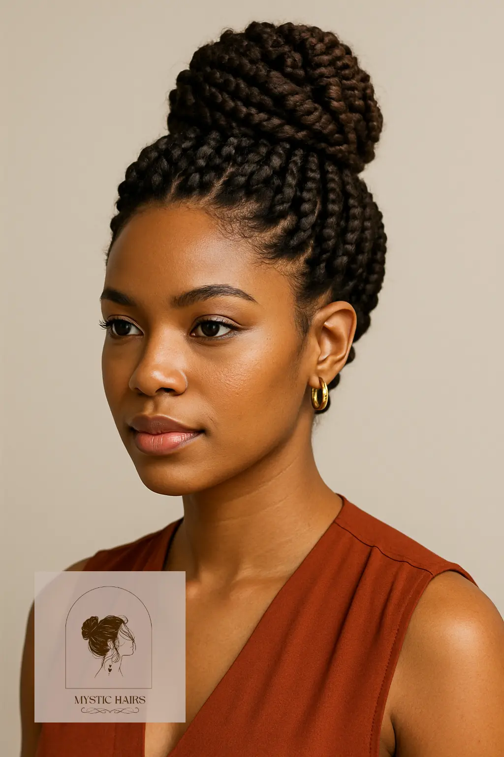 Crochet Twists Styled Into Updo