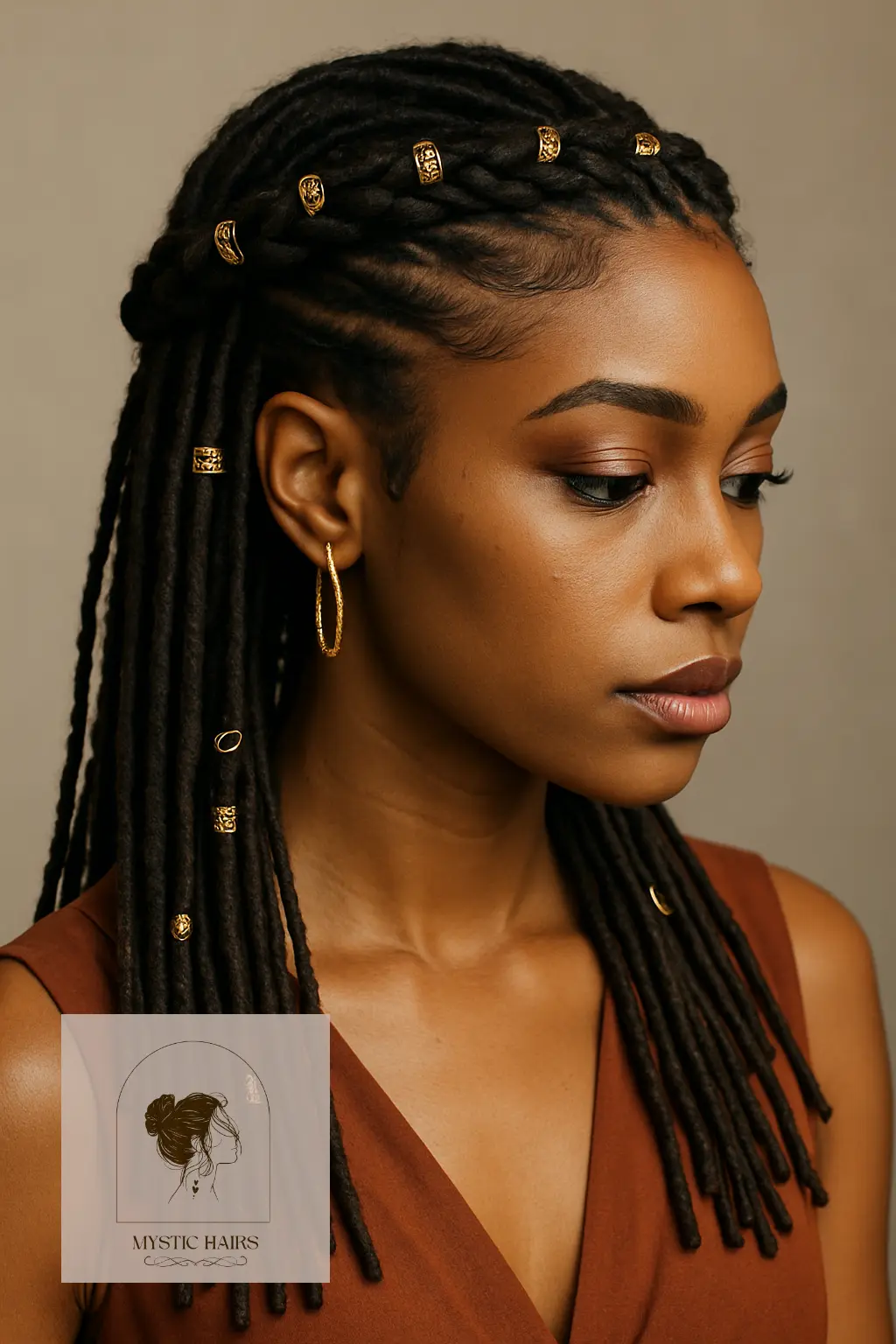 Crown Braid With Loc Jewels