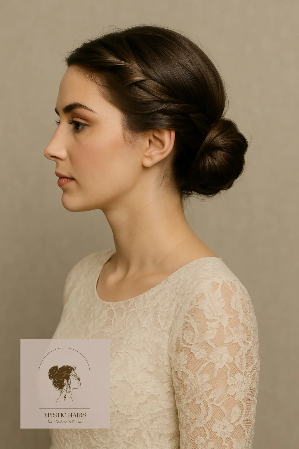 Crown Twist with Low Bun