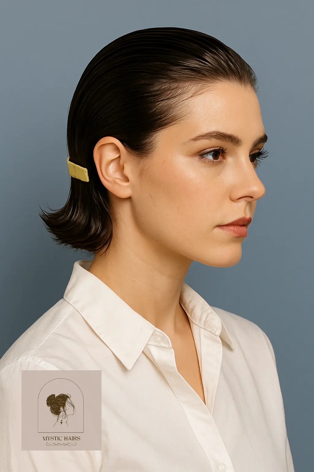 Cuffed Slick-Back with Shine Spray