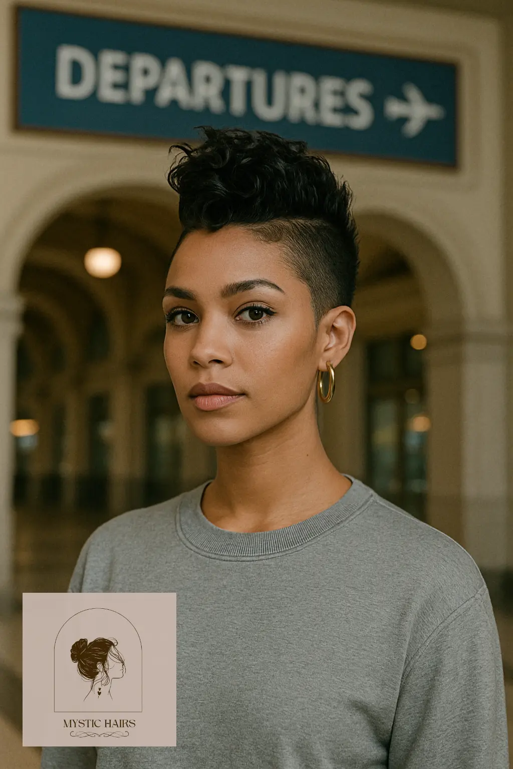 Curled Faux Hawk with Gelled Sides
