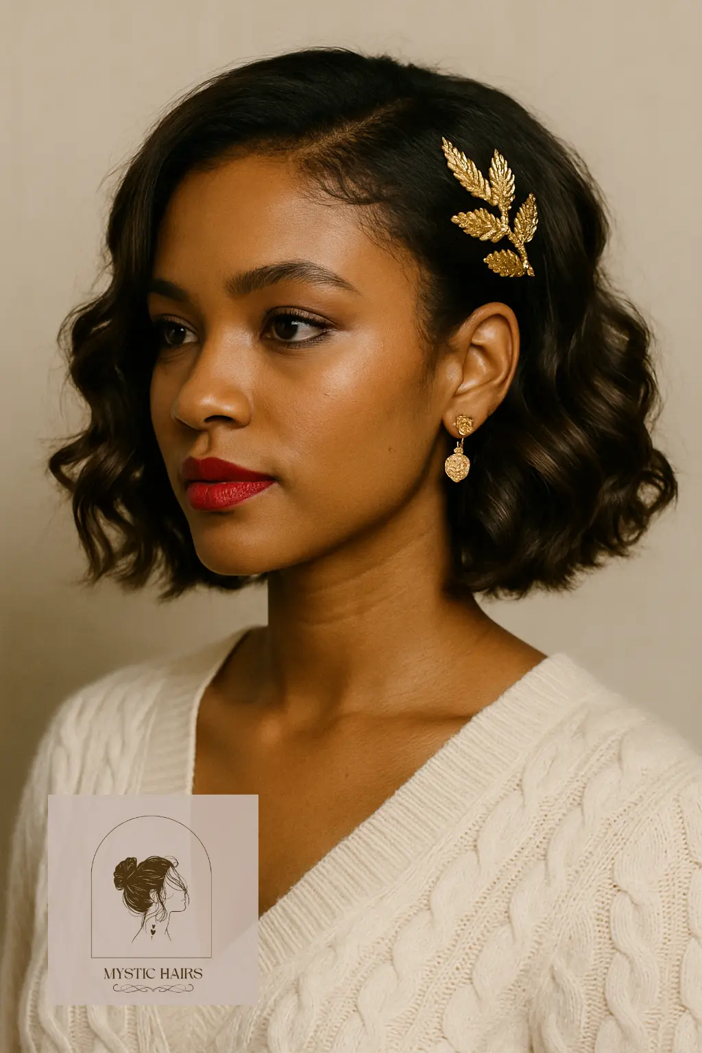 Curled Lob with Gold Leaf Accessories