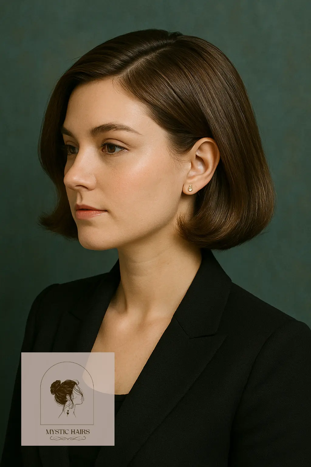 Curled Under Bob with Shine Finish