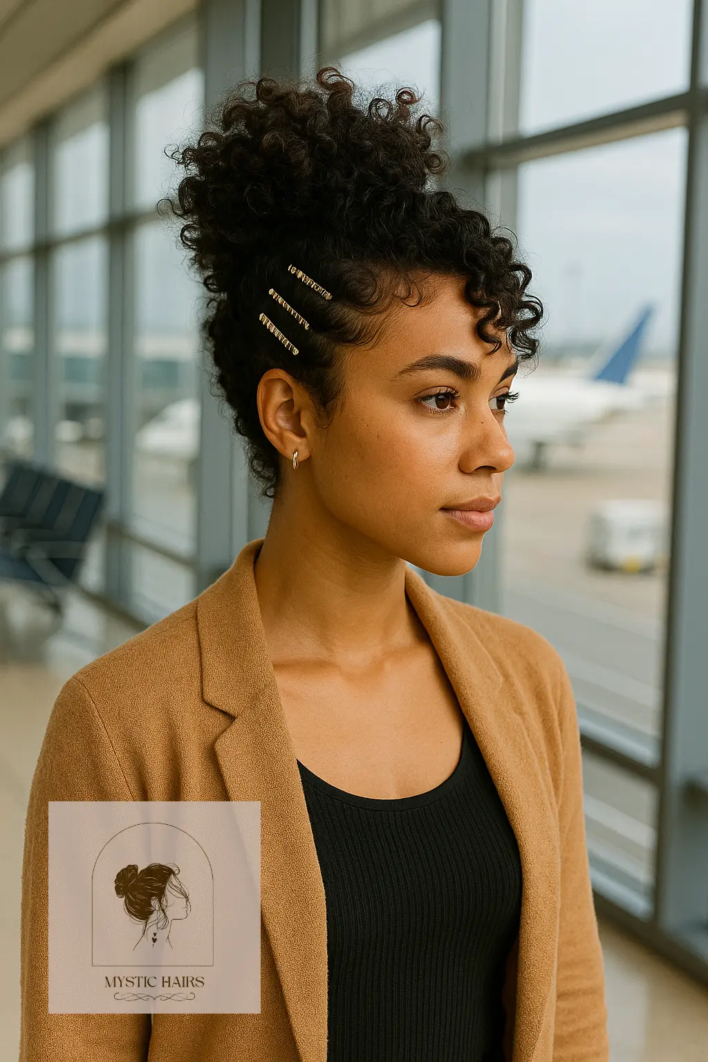Curly Faux Hawk With Clips