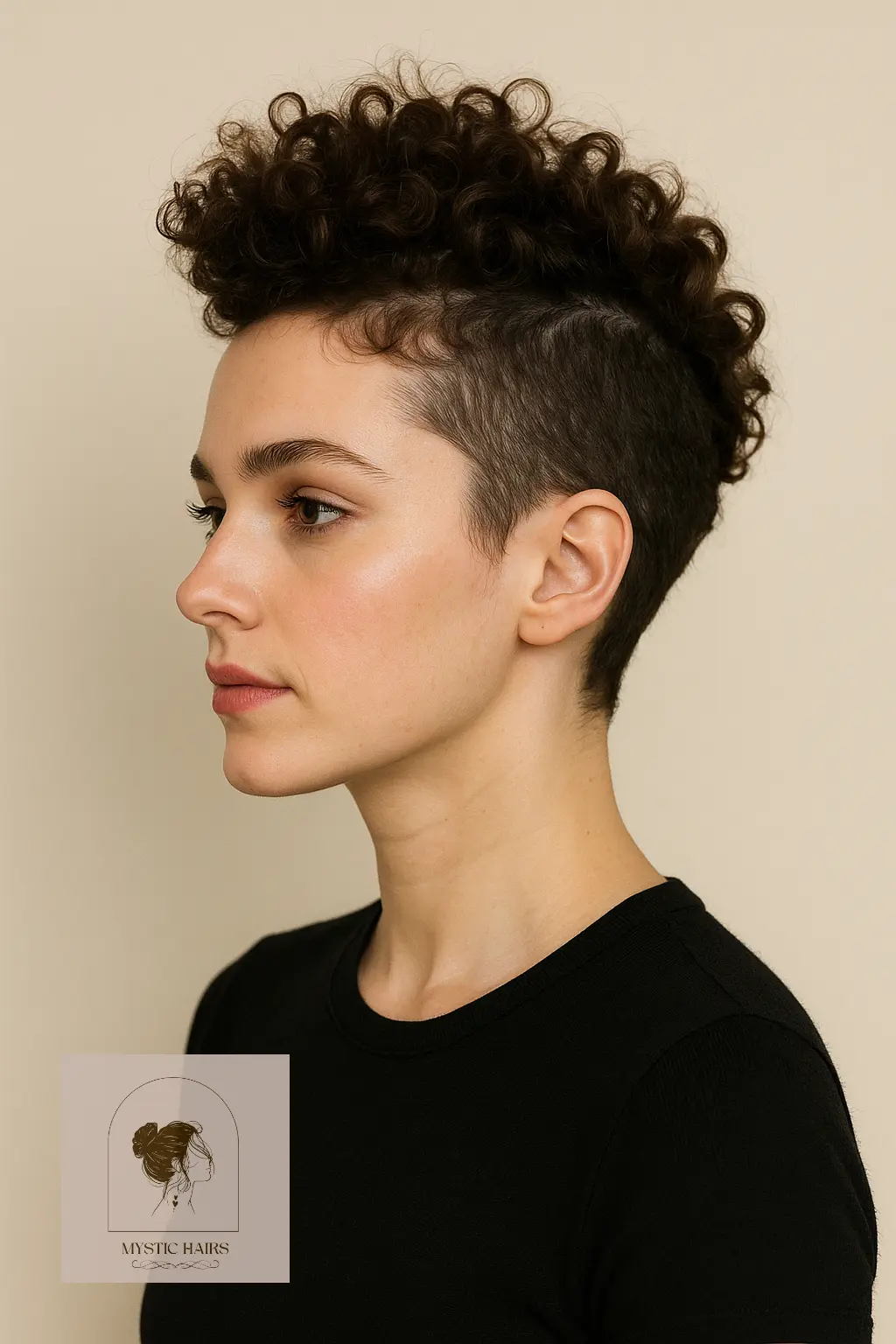 Curly Faux Hawk with Edge