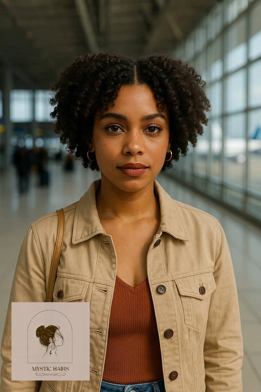 Curly Fro with Center Part