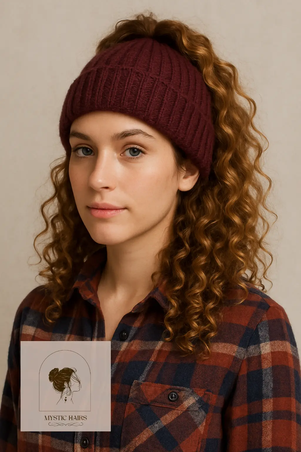 Curly Hair Half-Up Ponytail