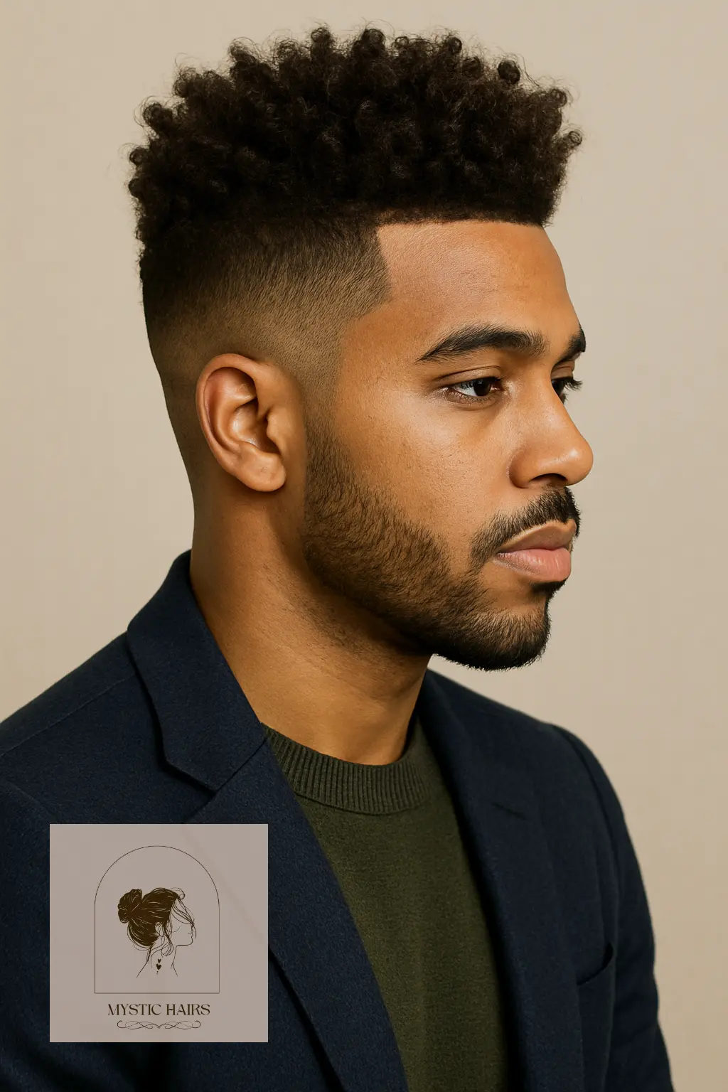 Curly High Top with Skin Fade