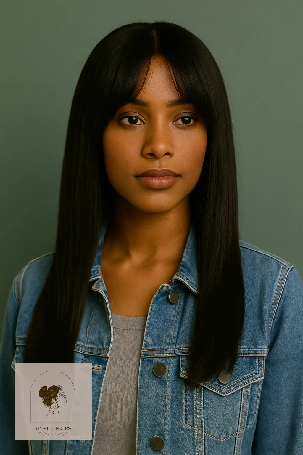 Curtain Bangs with Straight Lengths
